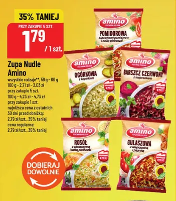 Zupa Nudle pomidorowa Amino promocja w POLOmarket
