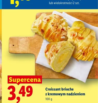 Croissant brioche z kremowym nadzieniem Piekarnia Lidla promocja w Lidl