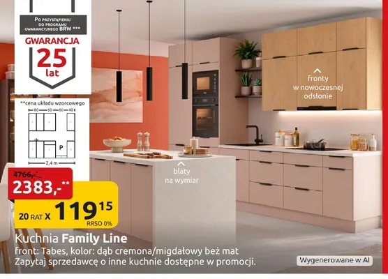 Kuchnia Family Line Tabes promocja w Black Red White