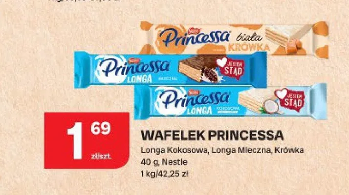 Wafelek Princessa Longa Kokosowa promocja w Chorten