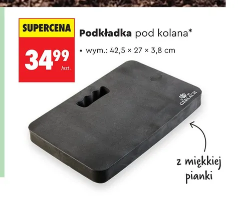 Podkładka pod kolana GERLACH 42,5x27x3,8cm z miękkiej pianki promocja w Biedronka
