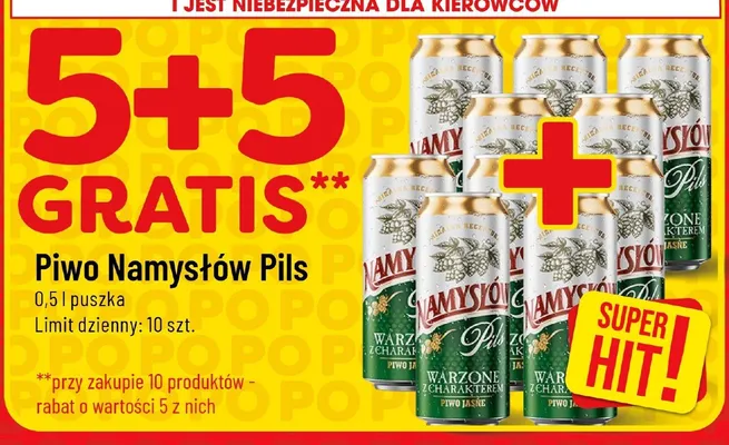Piwo Namysłów Pils promocja w POLOmarket