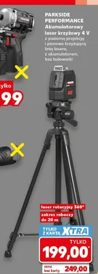 Laser krzyżowy akumulatorowy Parkside Performance promocja w Kaufland