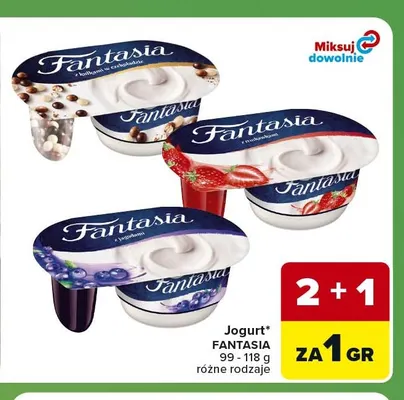 Jogurt Fantasia z truskawkami promocja w Carrefour Express