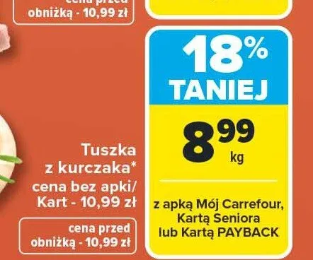 Tuszka z kurczaka promocja w Carrefour