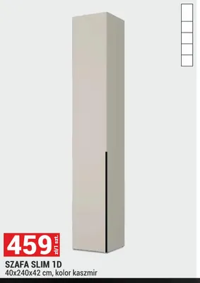 Szafa Slim 1D promocja w Merkury Market