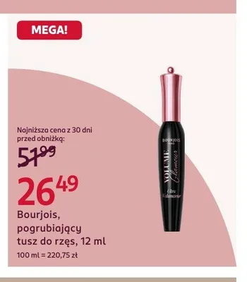 Tusz do rzęs Bourjois Volume Glamour promocja w Rossmann