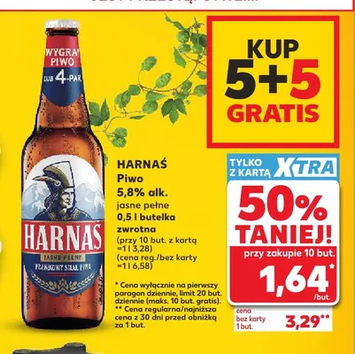 Piwo Harnaś promocja w Kaufland