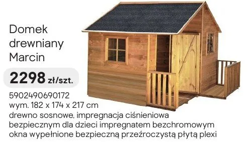 Domek drewniany Marcin promocja w Castorama