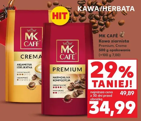Kawa ziarnista Crema 1 kg promocja w Kaufland