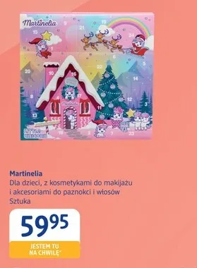 Kalendarz adwentowy dla dzieci z kosmetykami do makijażu i akcesoriami Martinelia promocja w Drogerie DM