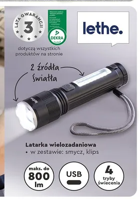Latarka wielozadaniowa Lethe. promocja w Biedronka