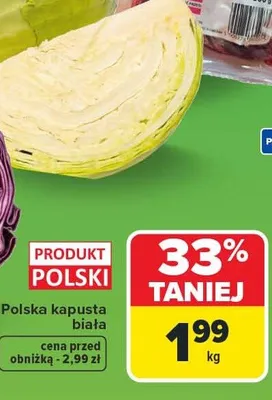 Polska kapusta biała Carrefour Market promocja w Carrefour Market