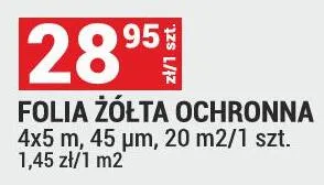 Folia żółta ochronna 4x5m 45µm 20m2 promocja w Merkury Market