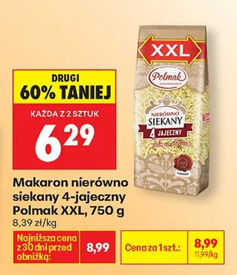 Makaron nierówno siekany 4-jajeczny XXL promocja w Biedronka
