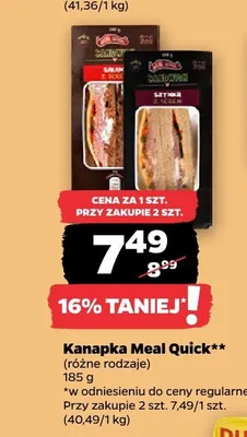 Kanapka Meal Quick promocja w Netto