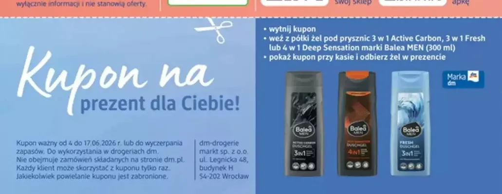 Żel pod prysznic 4w1 Balea MEN Deep Sensation promocja w Drogerie DM