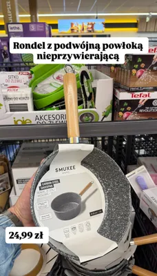 Rondel ze stali węglowej z podwójną powłoką nieprzywierającą promocja w Biedronka