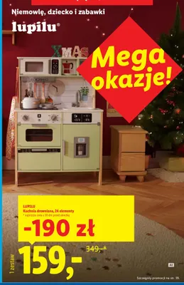 Kuchnia drewniana 24 elementy Lupilu promocja w Lidl