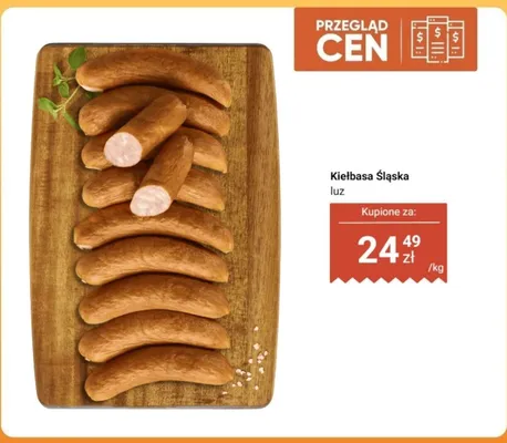 Kiełbasa śląska drobiowa promocja w Dino