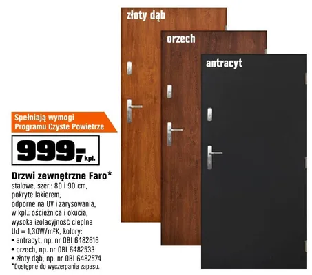 Drzwi zewnętrzne Faro promocja w OBI