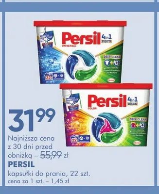 Kapsułki do prania PERSIL Color 22szt. promocja w Super-Pharm