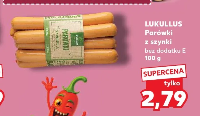 Parówki z szynki Lukullus bez dodatku E promocja w Kaufland