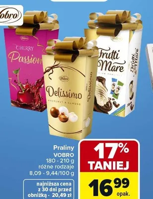 Praliny Cherry Passion Vobro 180-210g promocja w Carrefour