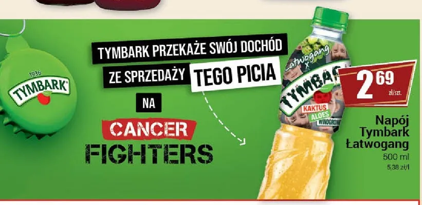 Napój Tymbark Łatwogang kaktus aloes winogrono promocja w Premium Nasz Sklep