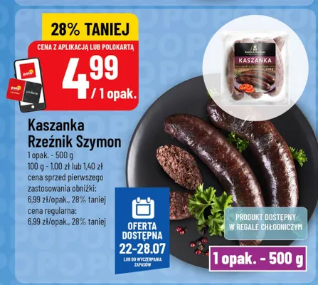 Kaszanka Rzeźnik Szymon promocja w POLOmarket