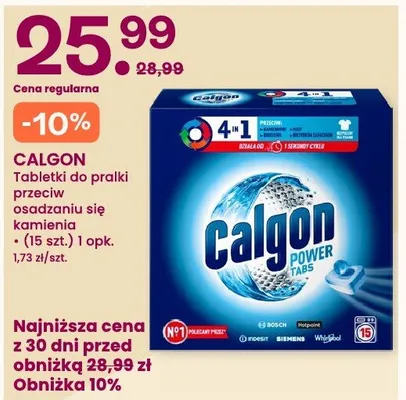 Tabletki do pralki przeciw osadzaniu się kamienia Calgon promocja w Frisco