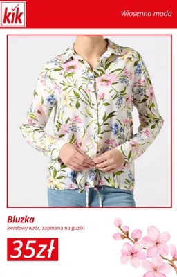 Bluzka kwiatowy wzór, zapinana na guziki promocja w KiK