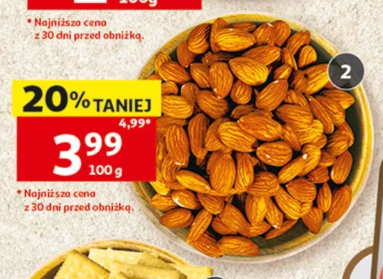Migdały łuskane promocja w Auchan