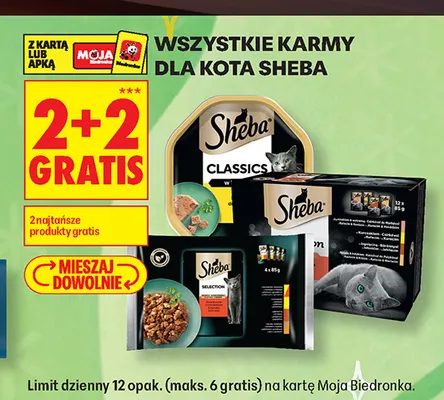 Karma dla kota Sheba 12-pak promocja w Biedronka