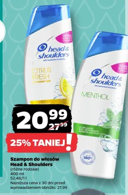 Szampon do włosów Head & Shoulders Menthol promocja w Netto