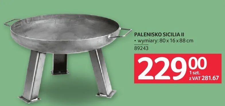Palenisko Sicilia II 80x16x88cm 89243 promocja w Selgros
