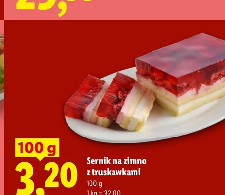 Sernik na zimno z truskawkami promocja w Lidl