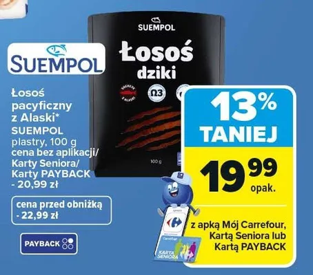 Łosoś pacyficzny z Alaski SUEMPOL plastry promocja w Carrefour
