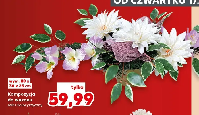 Kompozycja do wazonu 80x30x25 cm promocja w Kaufland