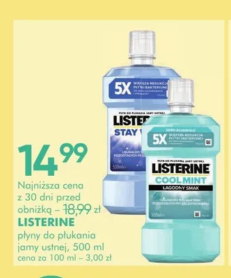 Płyn do płukania jamy ustnej Listerine promocja w Super-Pharm