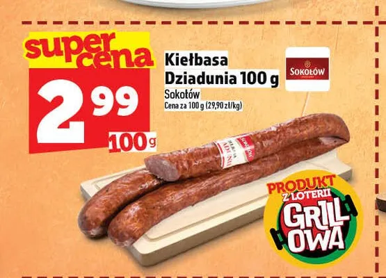 Kiełbasa Dziadunia Sokołów promocja w TOPAZ