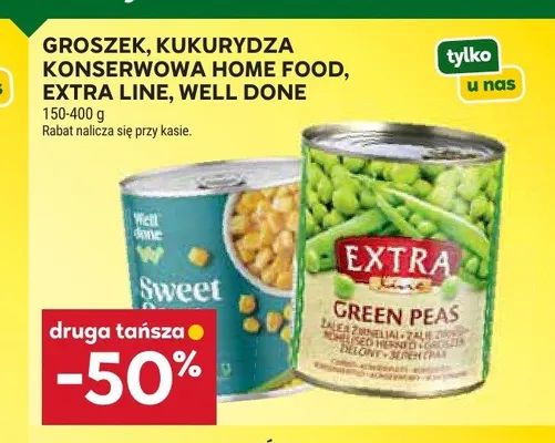 Groszek konserwowy Extra Line Green Peas promocja w Stokrotka