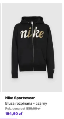 Bluza rozpinana Nike Sportswear czarny promocja w Lounge by Zalando