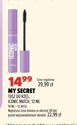Tusz do rzęs Iconic Match My Secret promocja w Drogerie Natura