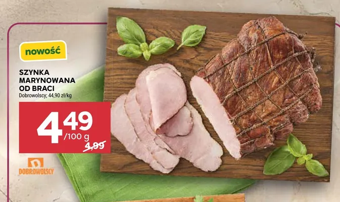 Szynka marynowana od braci Dobrowolscy promocja w Stokrotka