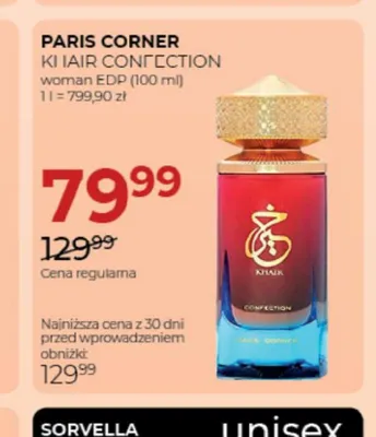 Woda perfumowana damska Paris Corner Khair Confection promocja w Drogerie Jawa