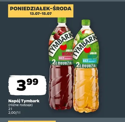 Napój Tymbark jabłko mięta promocja w Netto