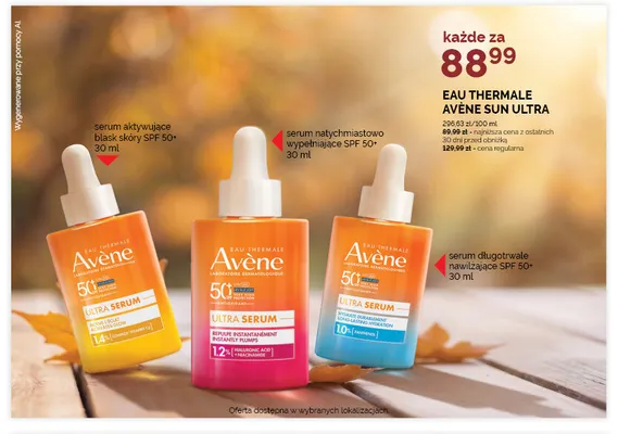 Serum natychmiastowo wypełniające SPF 50+ Eau Thermale Avène Sun Ultra promocja w Ziko Dermo