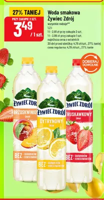 Woda smakowa Żywiec Zdrój truskawkowa promocja w POLOmarket