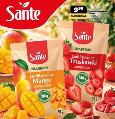 Owoce liofilizowane mango Sante promocja w Netto